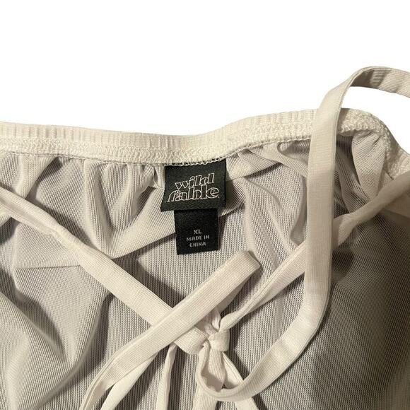 Wild Fable White Mesh Crop Top Cami Size XL - Picture 3 of 3